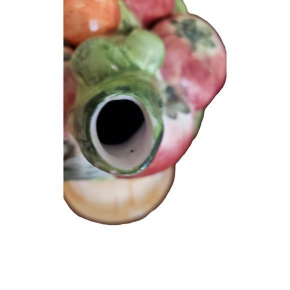 World‎ Bazar Vegetable Basket Ceramic Teapot Vintage 6in - Picture 5 of 12